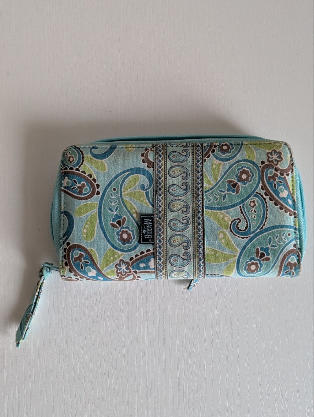 MaggiB Blue Paisley Wallet